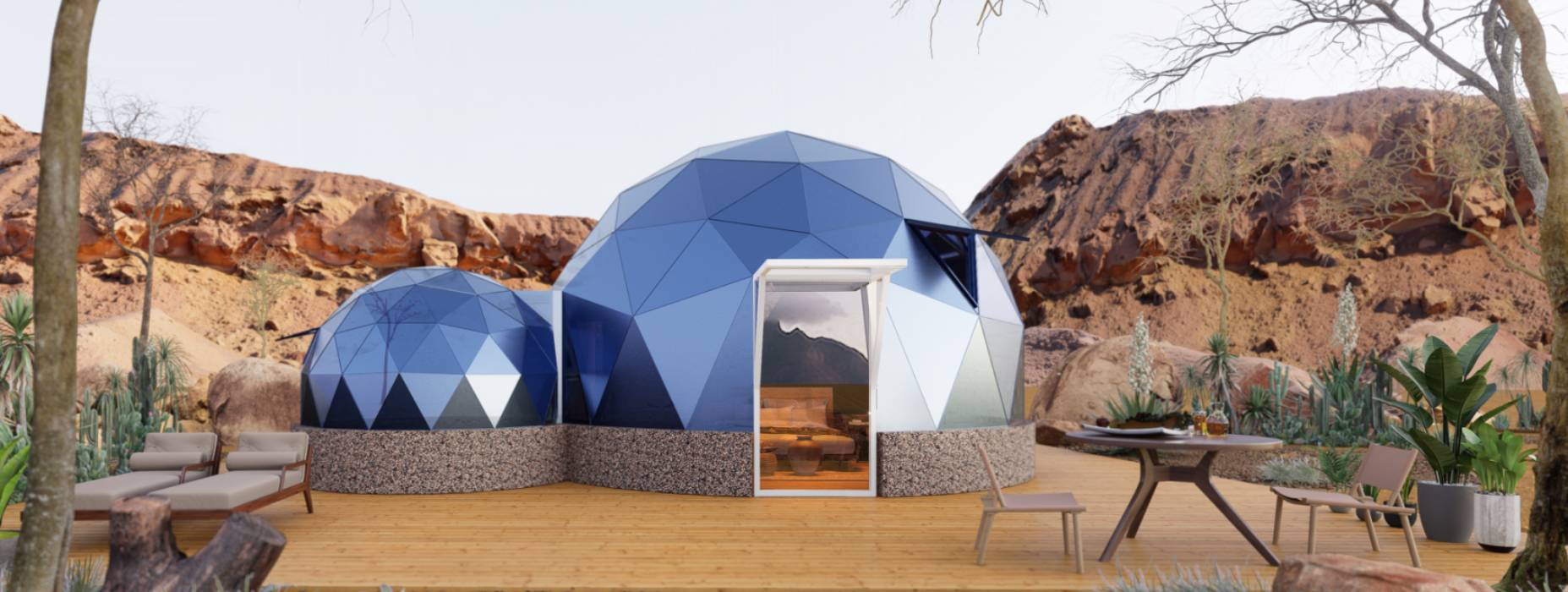 满城县球形智能光伏玻璃星空房